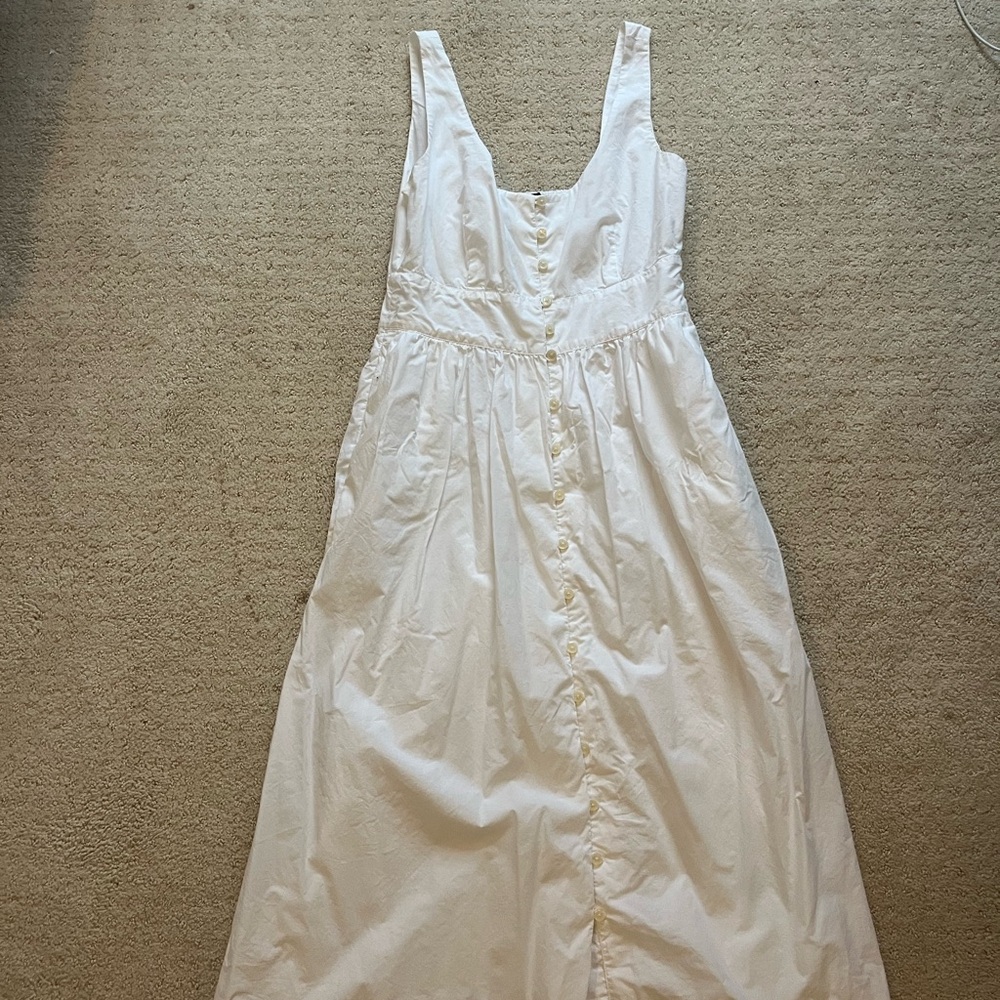 J. Crew Elegant White Sleeveless Dress